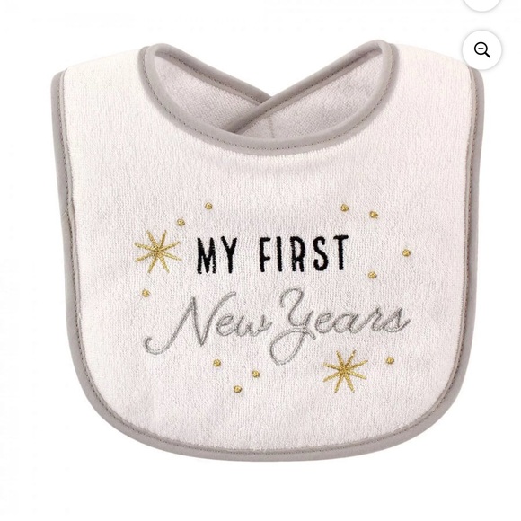 Hudson Baby Infant Cotton Terry Drooler Holiday Bibs - Picture 5 of 9